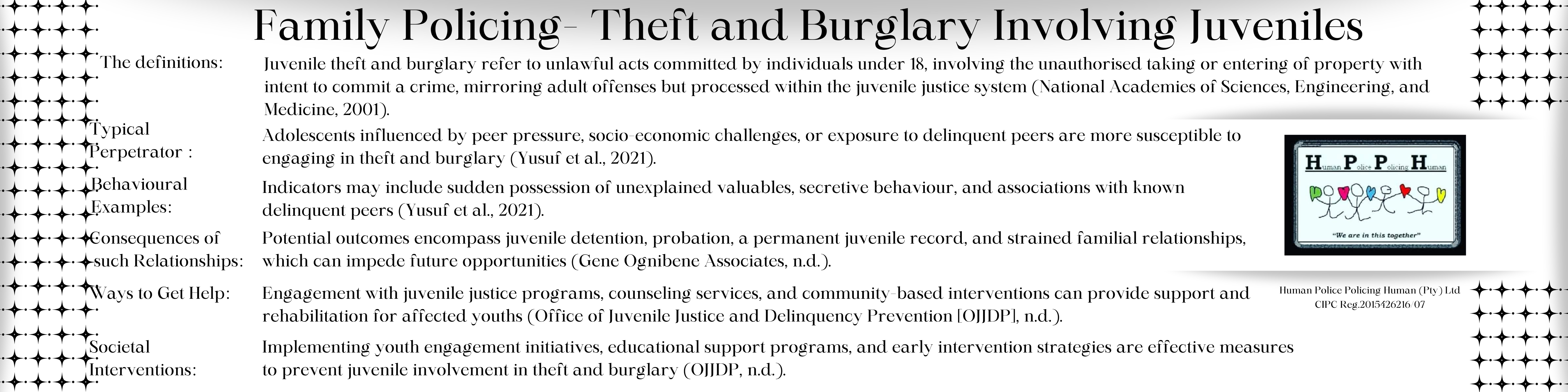 Theft and Burglary Involving Juveniles