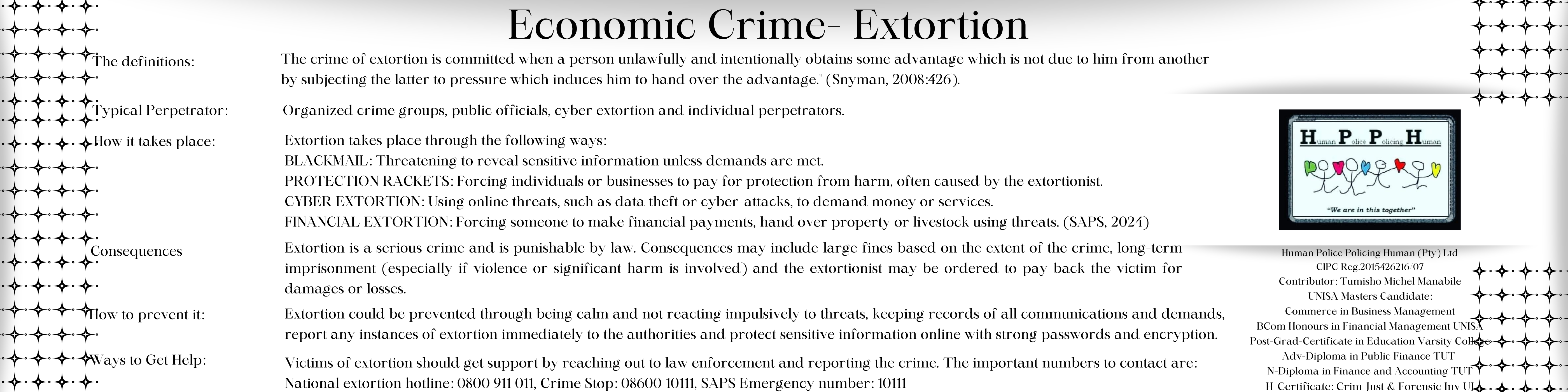 Extortion By Tumisho Manabile 22 05 25