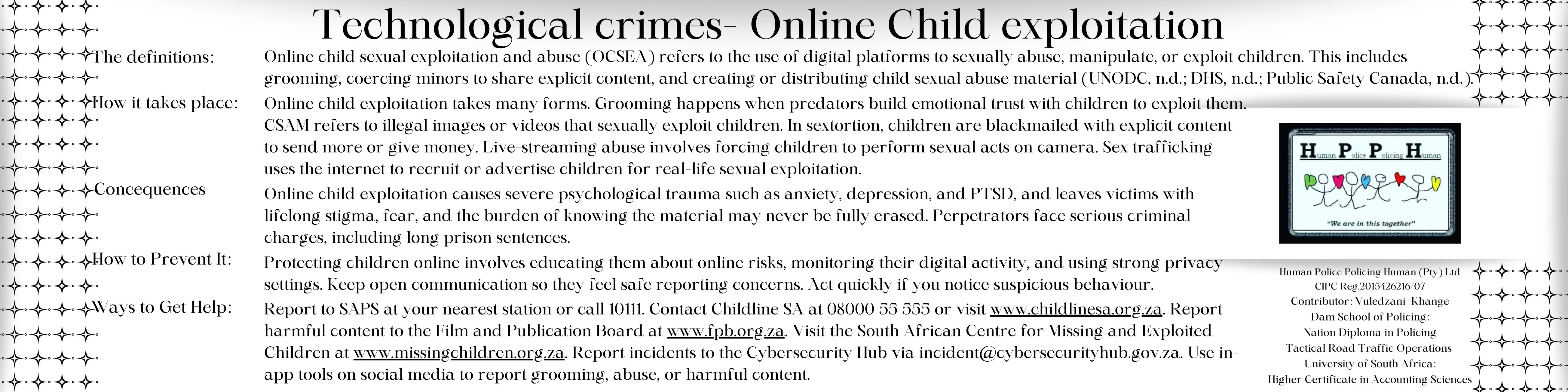 Online Child exploitation By Vuledzani Khange