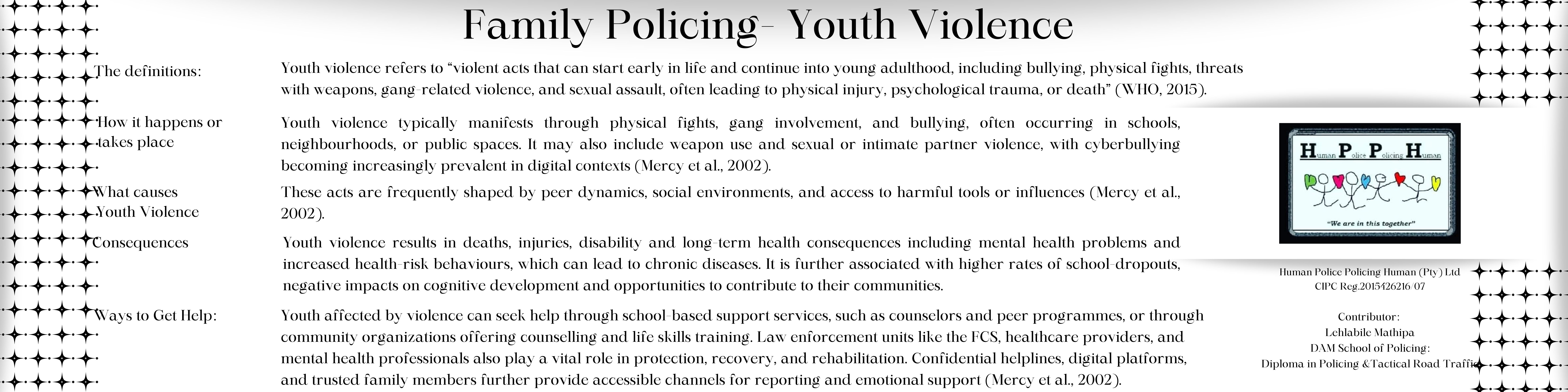 Youth Violence By Lehlabile Mathipa